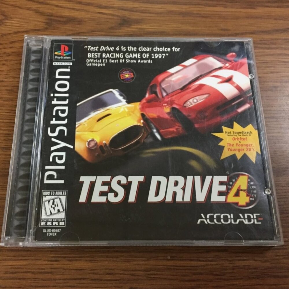 1997 Test Drive 4 Sony PlayStation 1 Collectible Vintage Racing Video Game